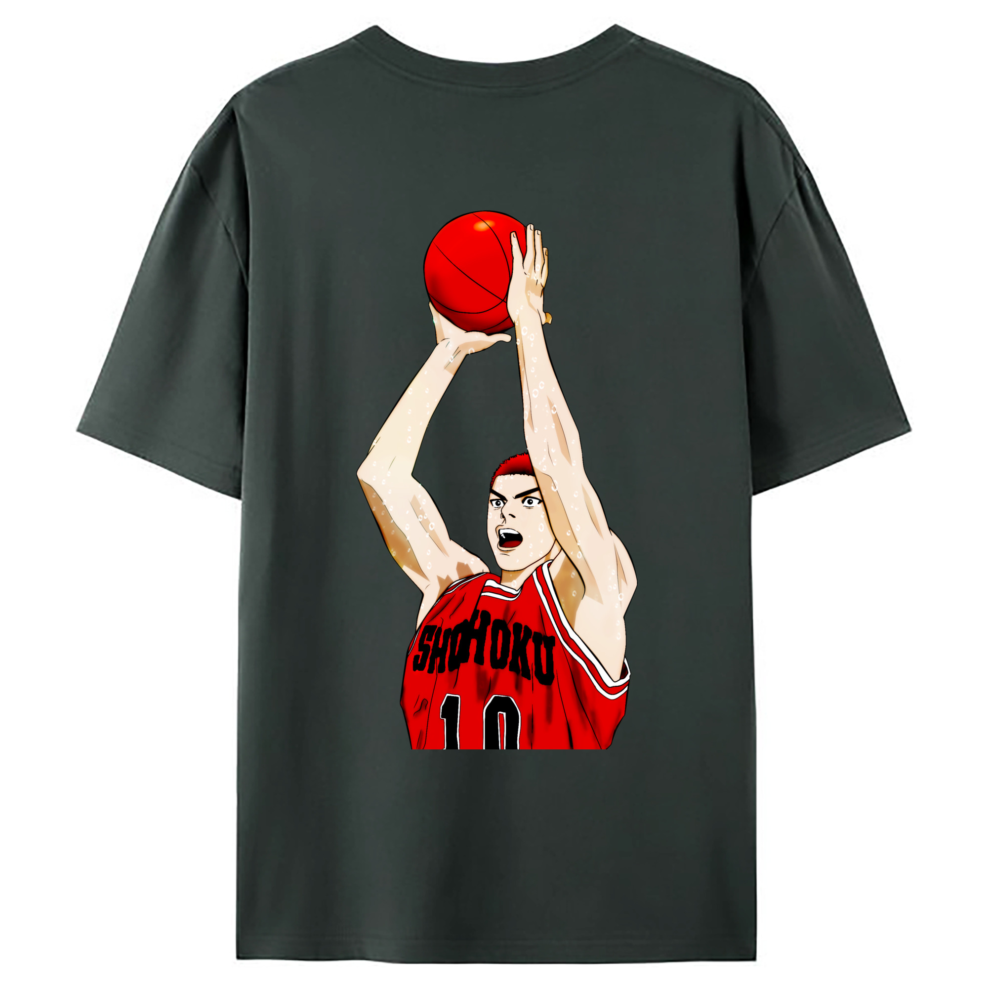 （画像用） SLAM DUNK／スラムダンク 綿100％ メンズ半袖Tシャツ（バックプリント） 通気性